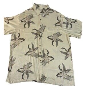 Caribbean Men’s Hawaiian Shirt 3XT XXX Large Tall Floral Bird Of Paradise Soft